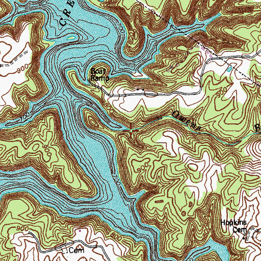 Topographic Map of Owens Branch, KY