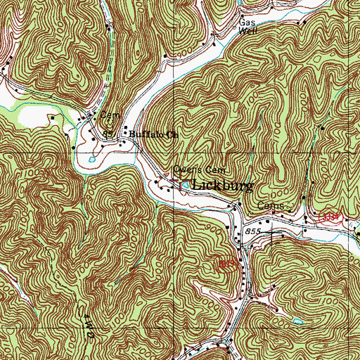 Topographic Map of Owens Cemetery, KY