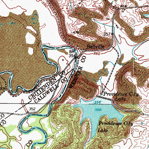 Topographic Map of Owens Creek, KY