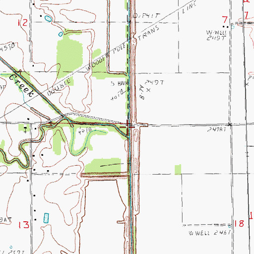 Topographic Map of Henderson Creek, AR