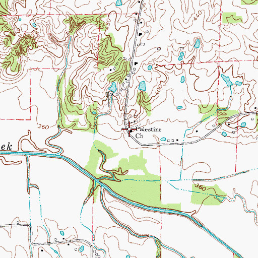 Topographic Map of Palestine Methodist Church, KY