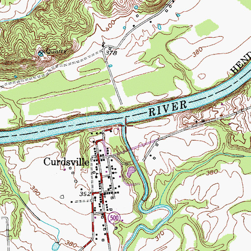 Topographic Map of Panther Creek, KY