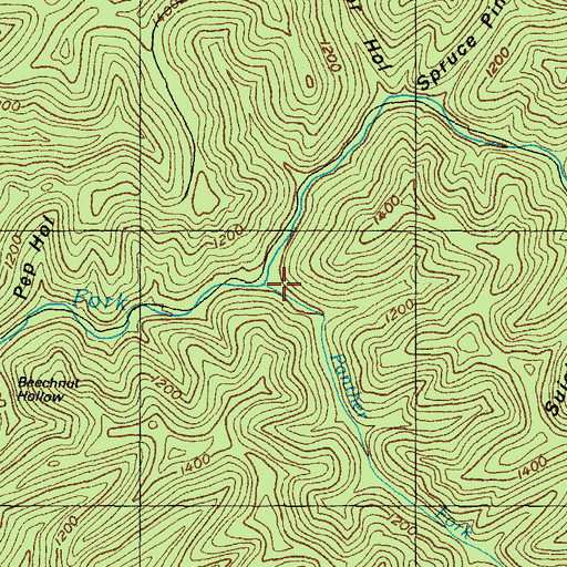 Topographic Map of Panther Fork, KY