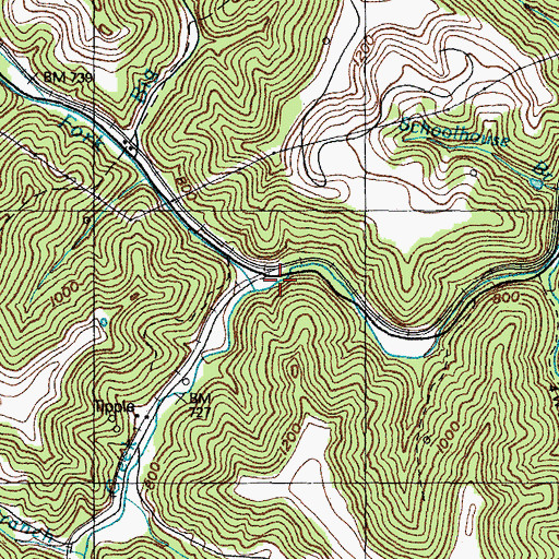Topographic Map of Panther Fork, KY