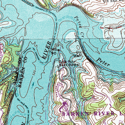 Topographic Map of Park Site Boat Ramp, KY
