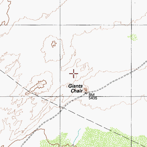 Topographic Map of Giants Chair, AZ