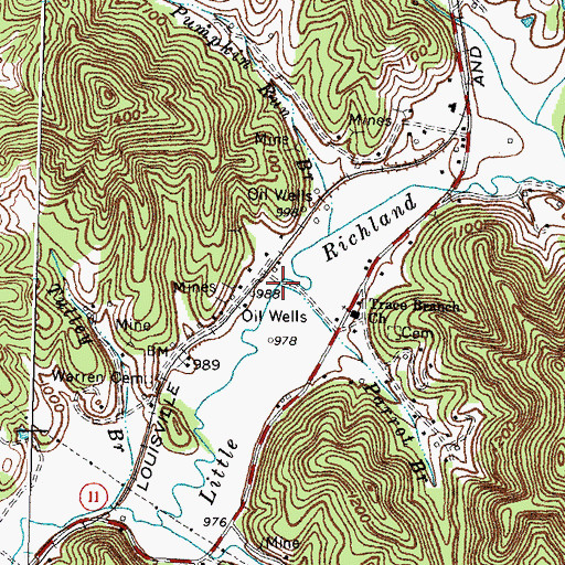 Topographic Map of Parrot Branch, KY