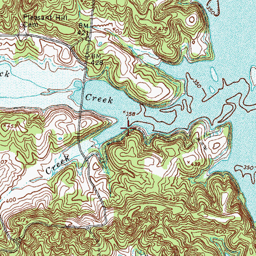Topographic Map of Parsons Creek, KY