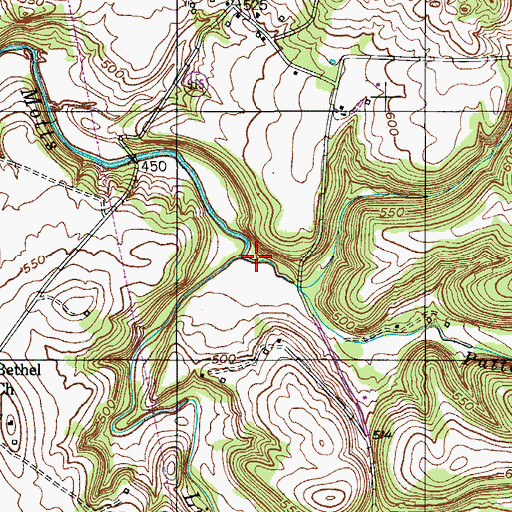 Topographic Map of Patterson Creek, KY