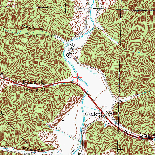Topographic Map of Patton Branch, KY