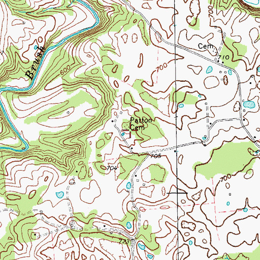 Topographic Map of Patton Cemetery, KY