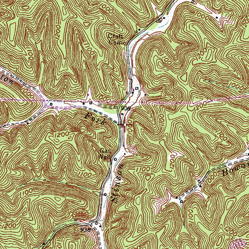 Topographic Map of Patton Fork, KY