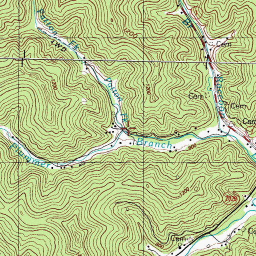 Topographic Map of Patton Fork, KY