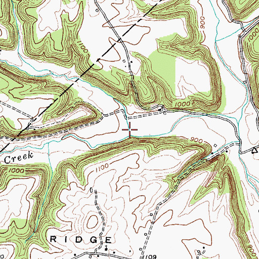 Topographic Map of Pawpaw Creek, KY