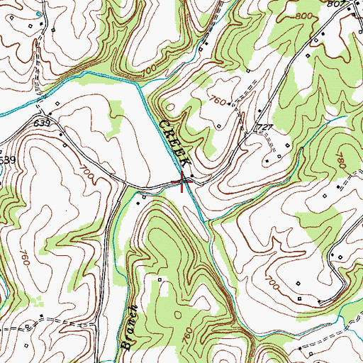 Topographic Map of Payne Branch, KY