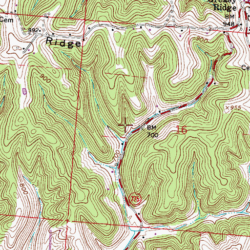 Topographic Map of Payne Hollow, KY