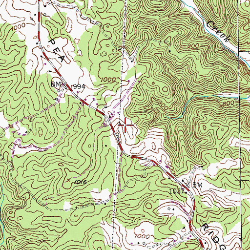Topographic Map of Pea Ridge, KY