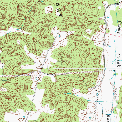 Topographic Map of Pea Ridge, KY