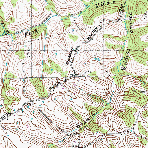 Topographic Map of Pennick-Price Cemetery, KY