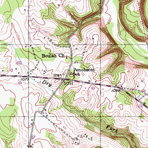 Topographic Map of Penobscot School, KY