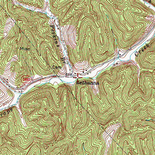 Topographic Map of Perkins Branch, KY