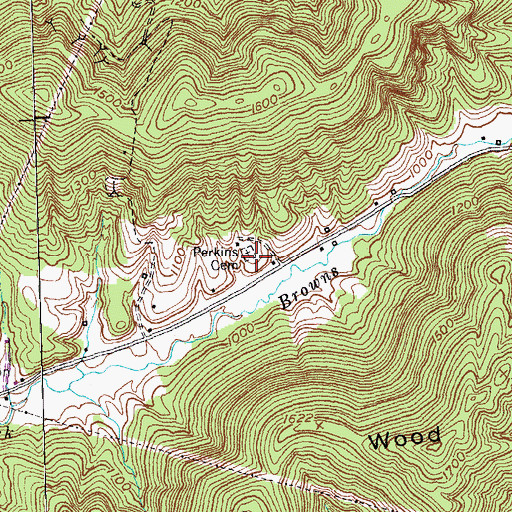 Topographic Map of Perkins Cemetery, KY