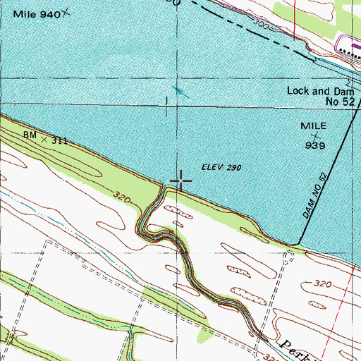 Topographic Map of Perkins Creek, KY