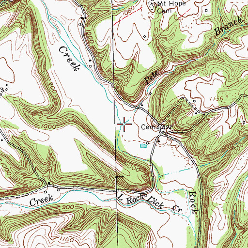 Topographic Map of Pete Branch, KY