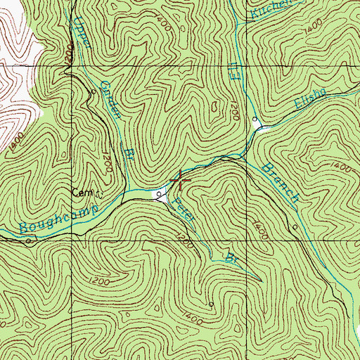 Topographic Map of Peter Branch, KY