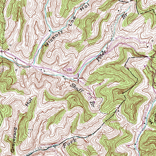 Topographic Map of Peter Branch, KY