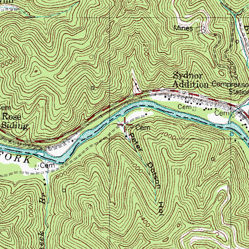 Topographic Map of Peter Dotson Hollow, KY