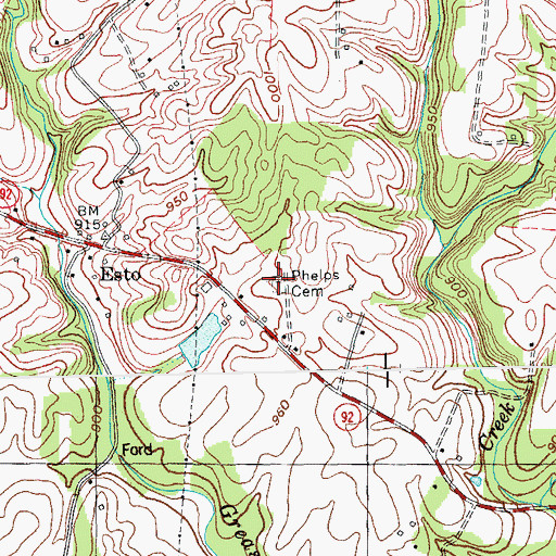 Topographic Map of Phelps Cemetery, KY