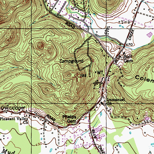 Topographic Map of Phelps Knob, KY