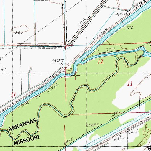 Topographic Map of Hickory Donnick, AR