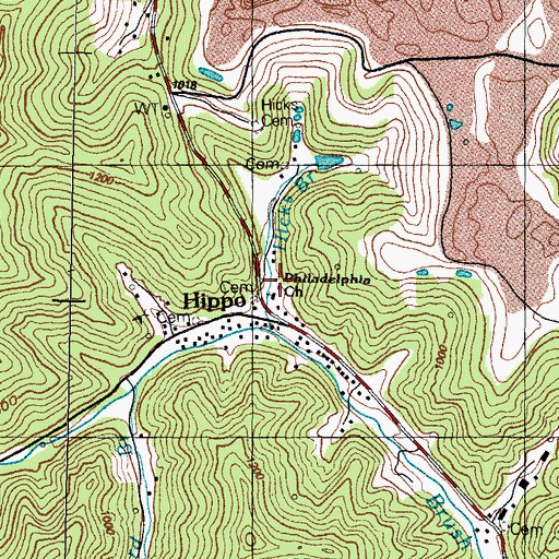 Topographic Map of Philadelphia Church, KY