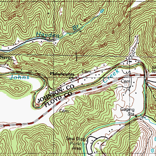 Topographic Map of Philadelphia Church, KY
