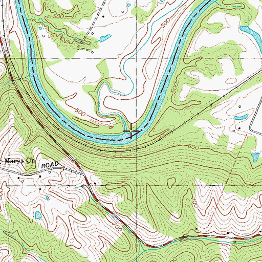 Topographic Map of Phillips Creek, KY
