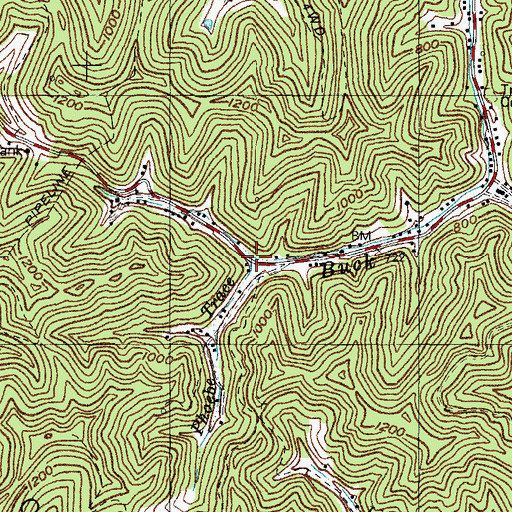 Topographic Map of Phoebe Trace, KY