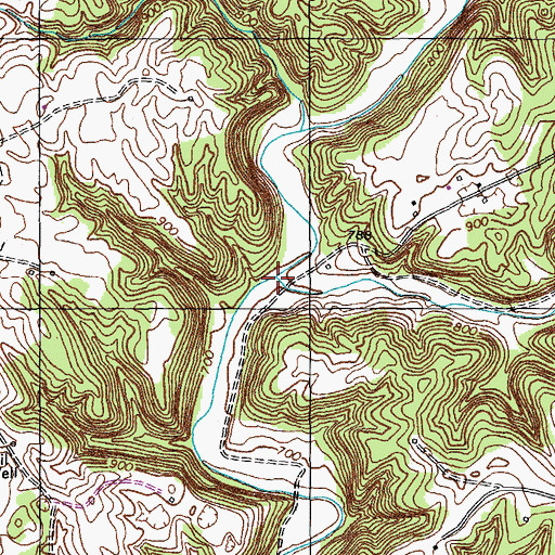 Topographic Map of Pickens Branch, KY