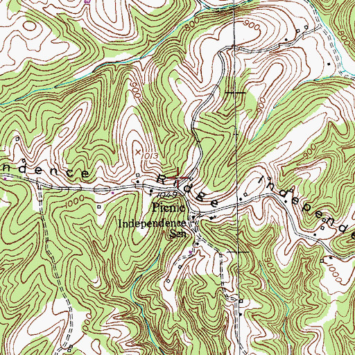 Topographic Map of Picnic, KY