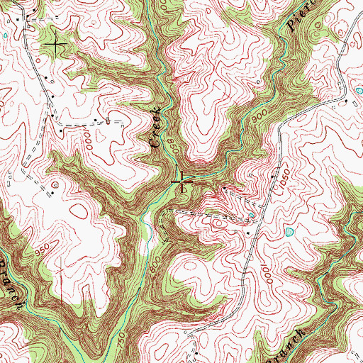 Topographic Map of Pierce Branch, KY