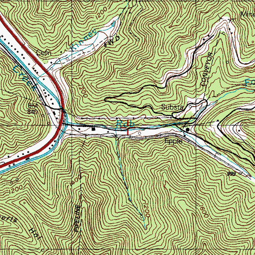 Topographic Map of Pig Branch, KY