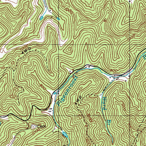 Topographic Map of Pigeonroost School, KY