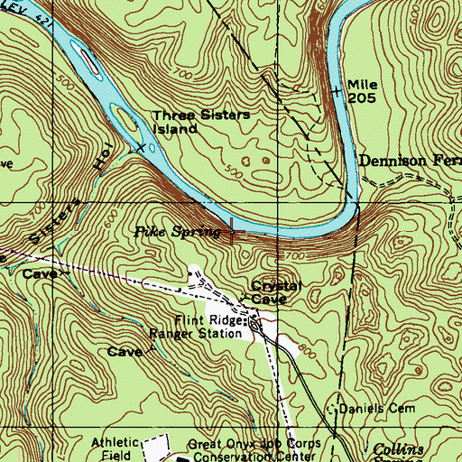 Topographic Map of Pike Spring, KY