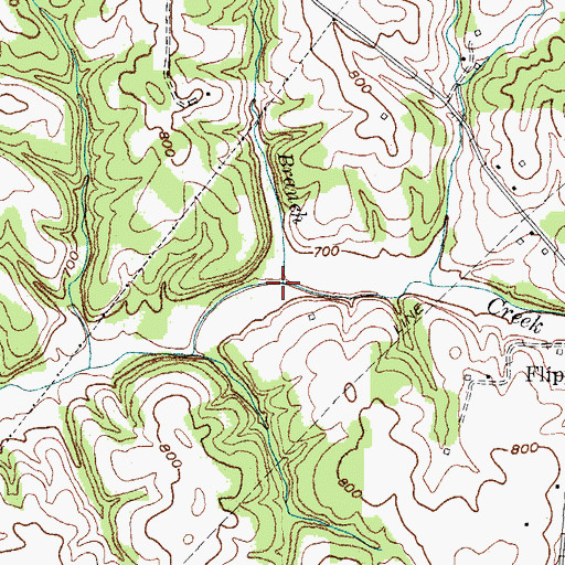 Topographic Map of Pikeville Branch, KY
