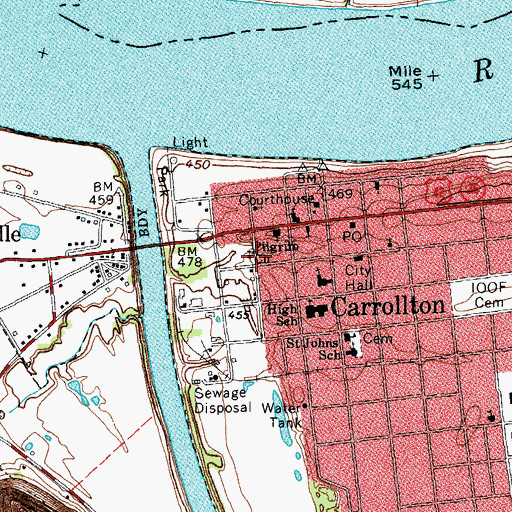 Topographic Map of Pilgrim Church, KY