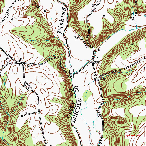 Topographic Map of Pilot Creek, KY
