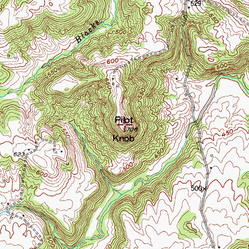 Topographic Map of Pilot Knob, KY