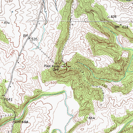 Topographic Map of Pilot Knob Cemetery, KY