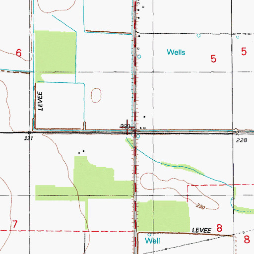 Topographic Map of Hickory Grove Church, AR
